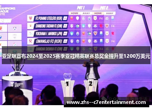 亚足联宣布2024至2025赛季亚冠精英联赛总奖金提升至1200万美元